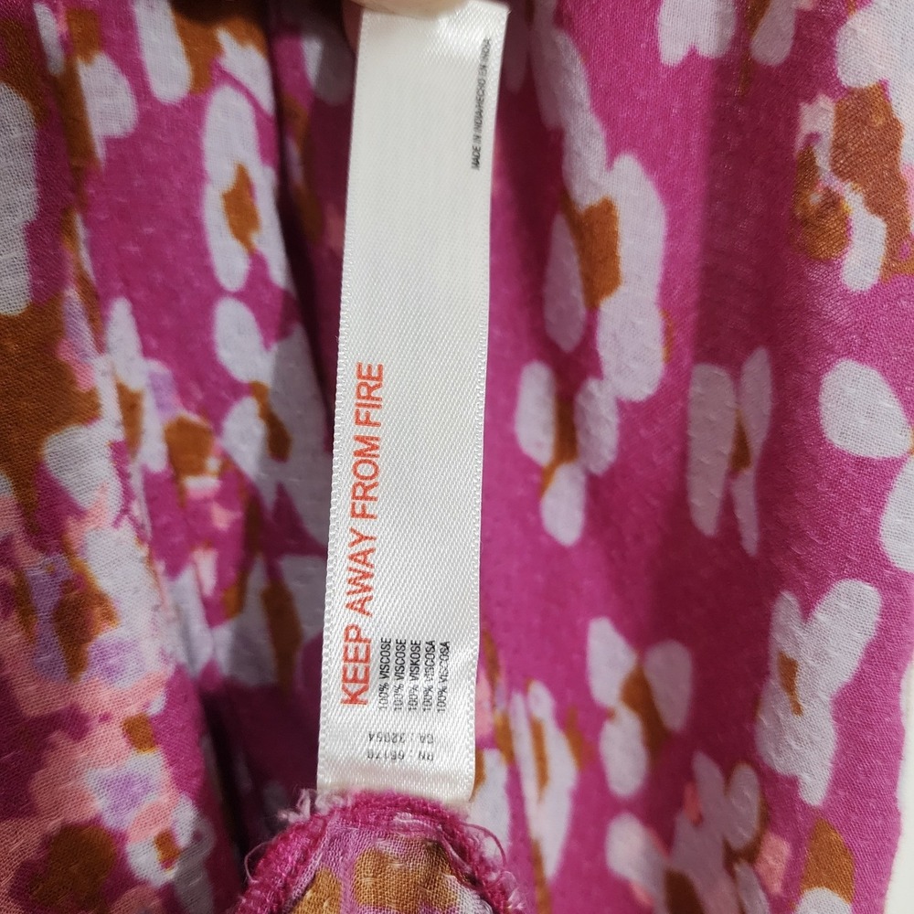 Anthropologie Pink Floral Mini Dress with Crisscross Straps - Picture 5 of 13